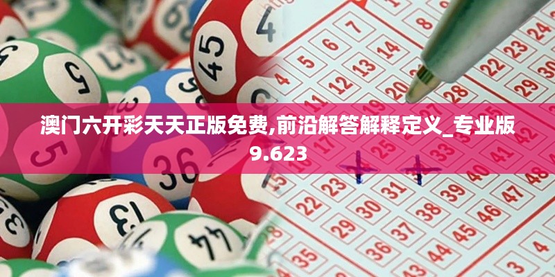 澳门六开彩天天正版免费,前沿解答解释定义_专业版9.623