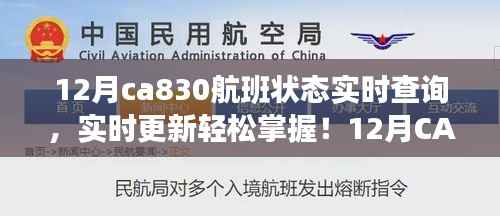 实时掌握12月CA830航班状态,轻松查询,无忧出行!
