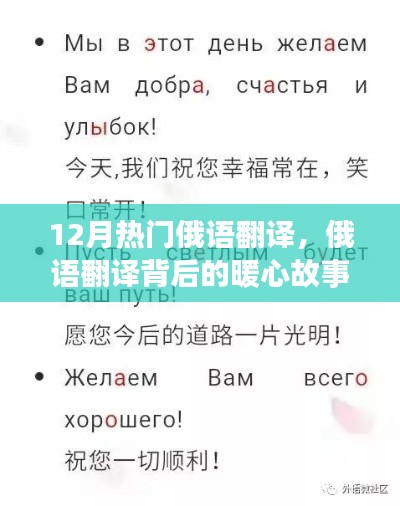 暖心故事背后的俄语翻译,友谊与爱在十二月的传递