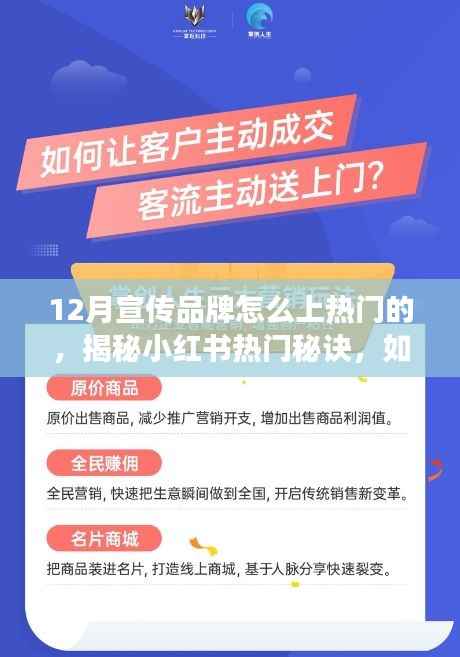 揭秘小红书热门秘诀,十二月品牌宣传攻略,吸引无限流量!