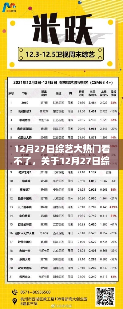 深度解析,12月27日综艺大热门无法观看现象的背后原因