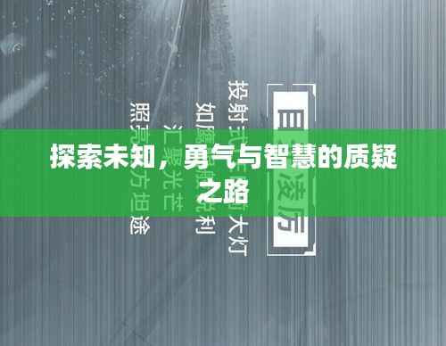 探索未知,勇气与智慧的质疑之路