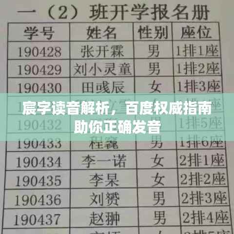 宸字读音解析,百度权威指南助你正确发音