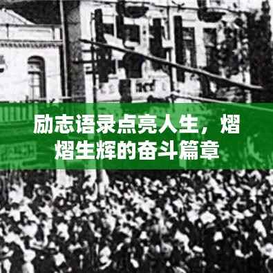 励志语录点亮人生，熠熠生辉的奋斗篇章