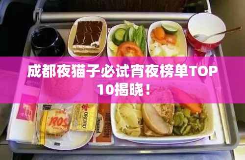 成都夜猫子必试宵夜榜单TOP10揭晓!